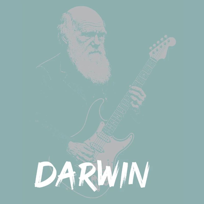 Darwin Playing Guitar Evolution