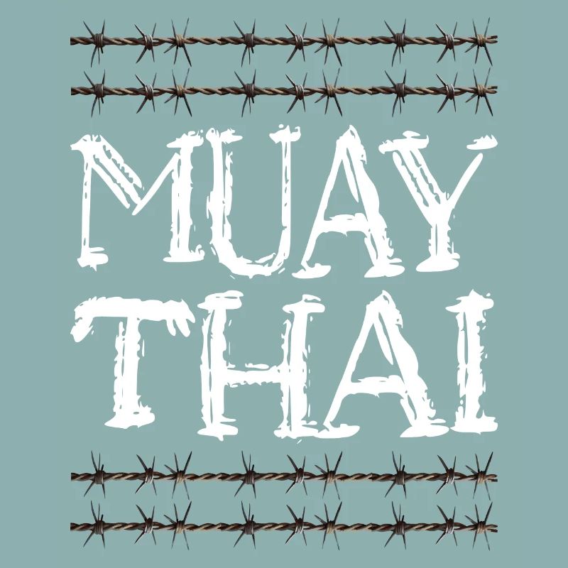 Muay Thai Design - cooles Design mit Stacheldraht.