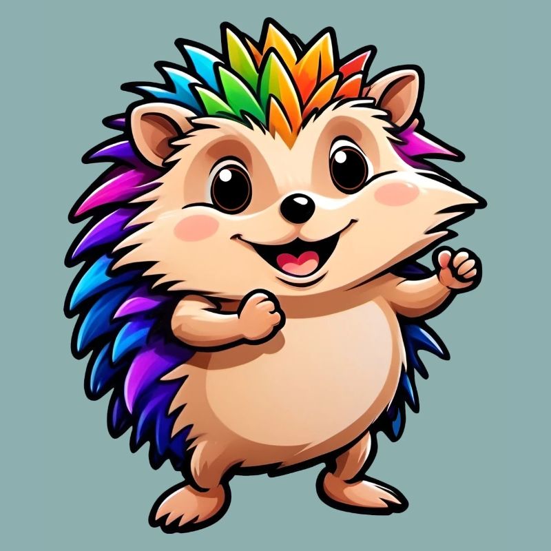 Kinder süßer Cartoon Igel