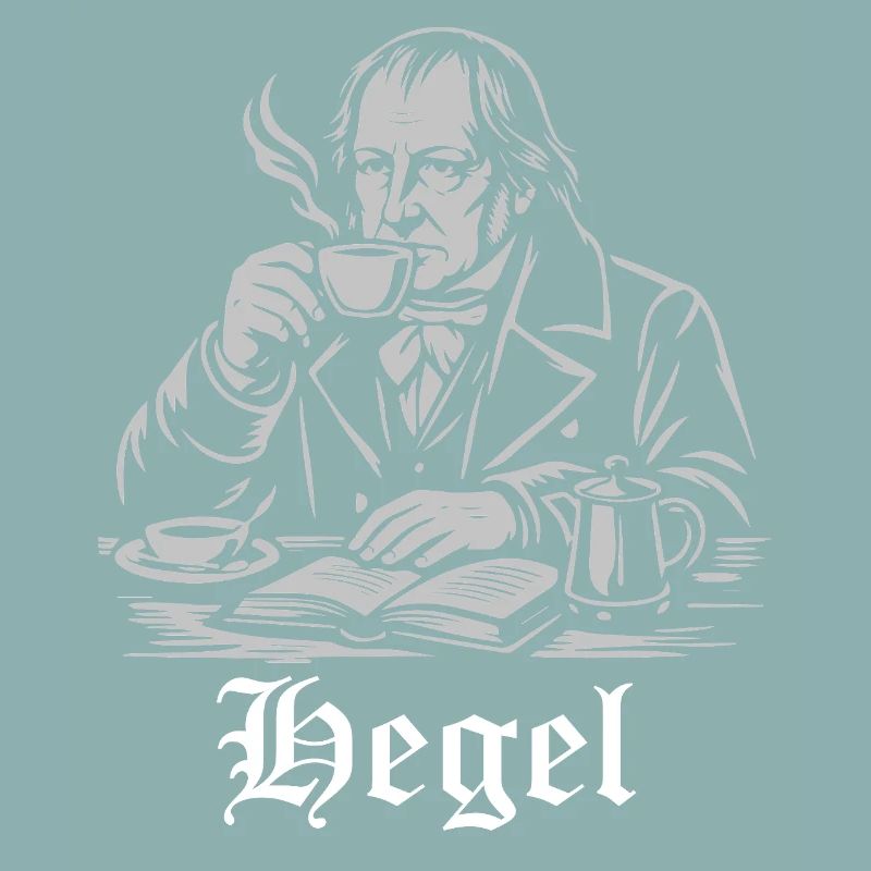 Philosopher Hegel is drinking Coffee