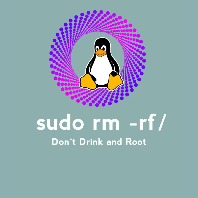 Computer Sys admin Penguin Nerd pc sudo rm -rf cod
