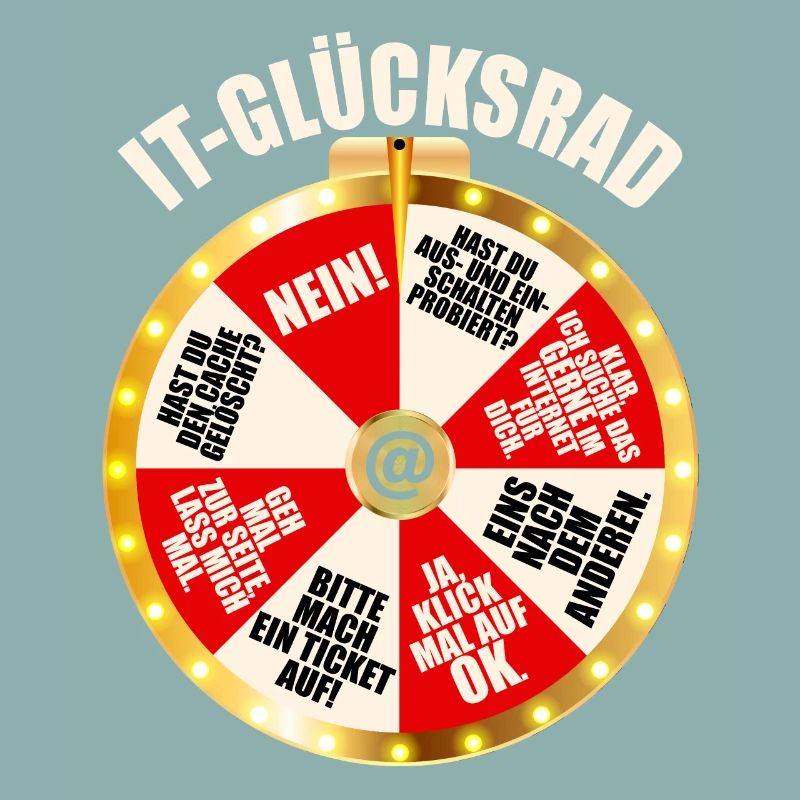 IT Support Glücksrad Service Desk IT Helpdesk Nerd