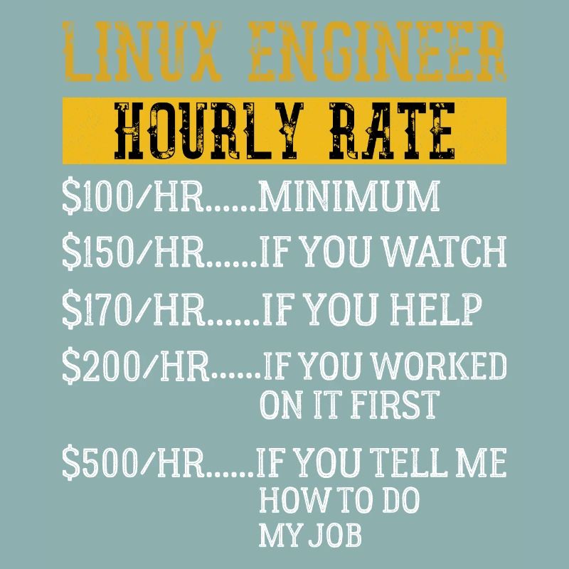 Linux Engineer Stundensatz Mechaniker Arbeitsrate