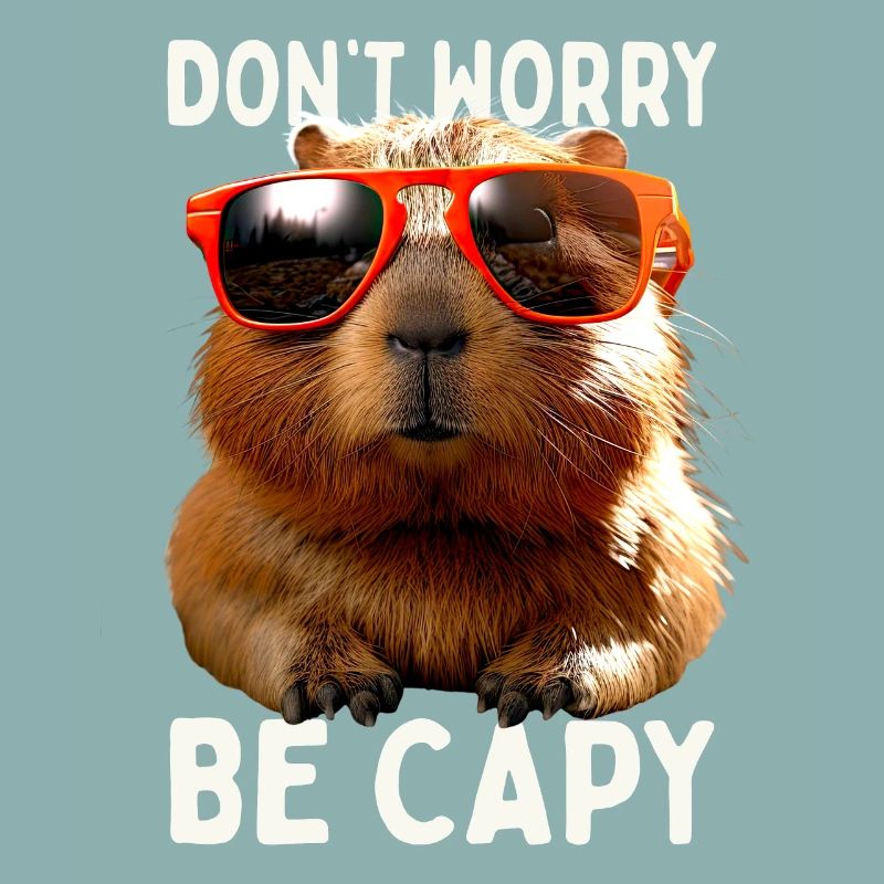 Capybara Dont Worry Be Capy Capybara Rodent