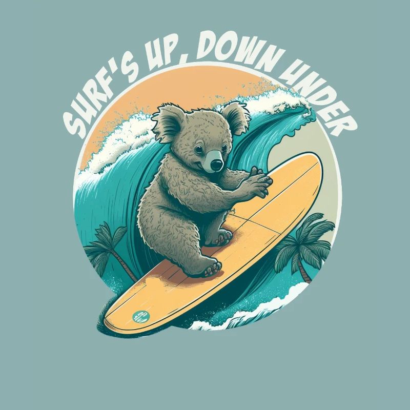 Down under surfender Koalabär