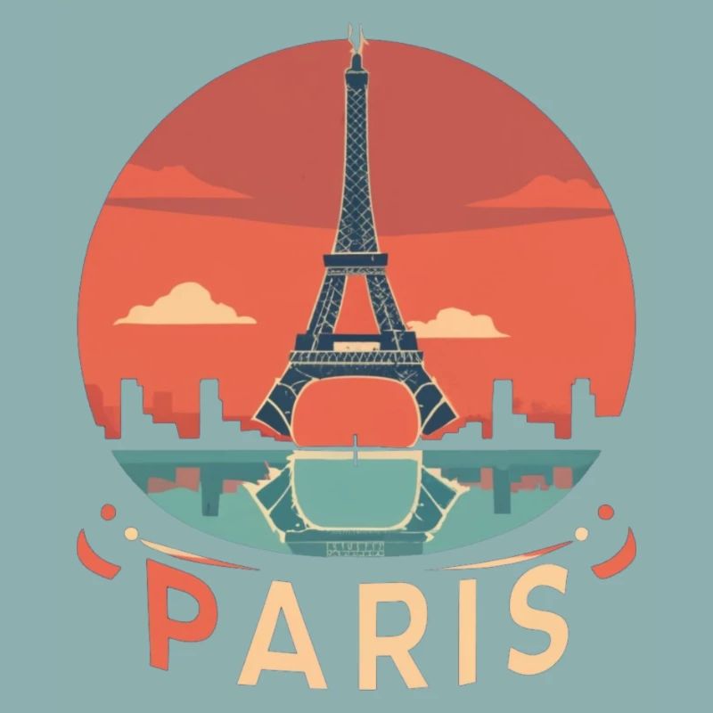 Cercle du coucher de soleil à Paris
