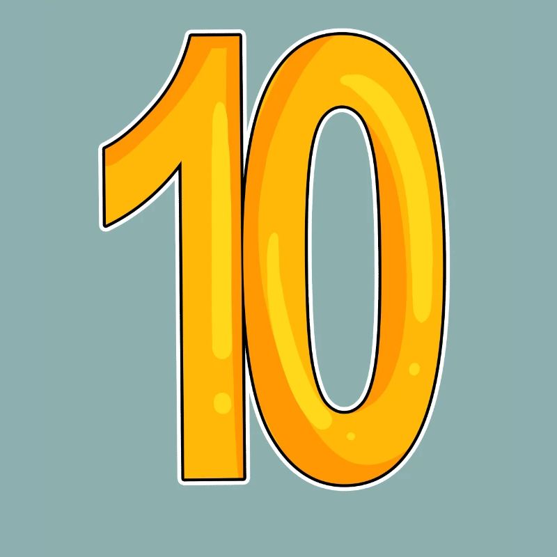 10 - dix - jaune