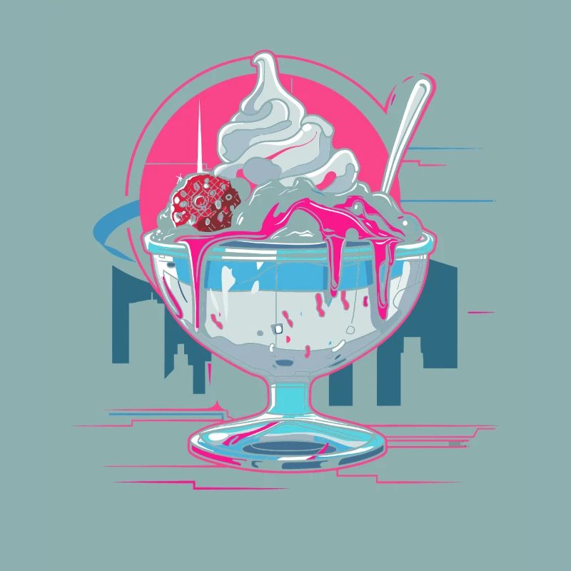 Coupe glacée Retrowave