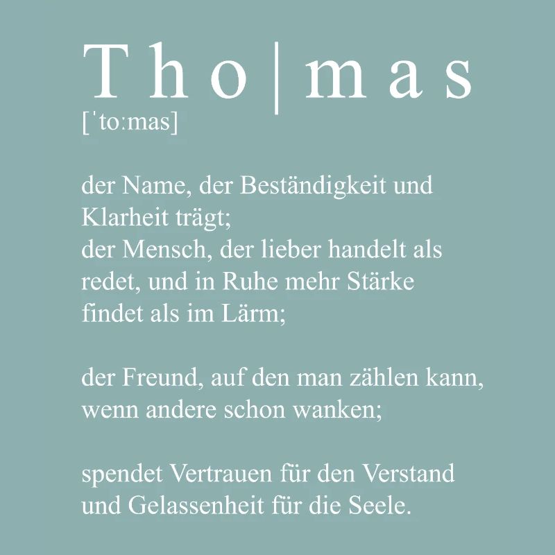 Thomas Définition Typographie