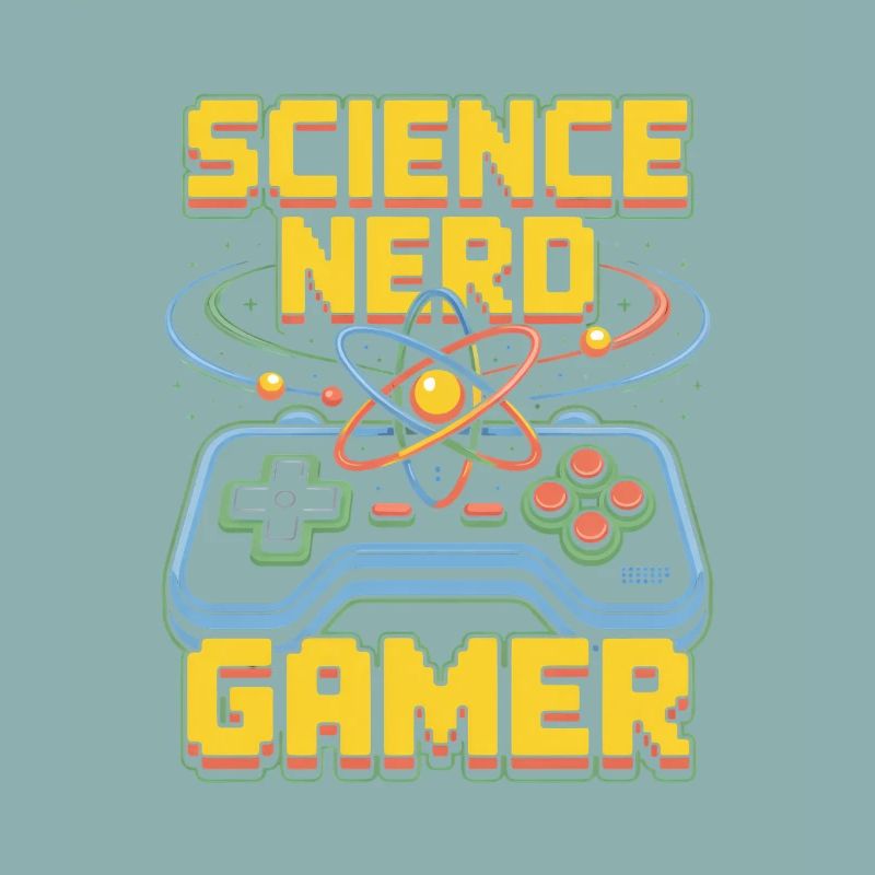 Science Nerd Gamer Atom Controller Wissenschaft