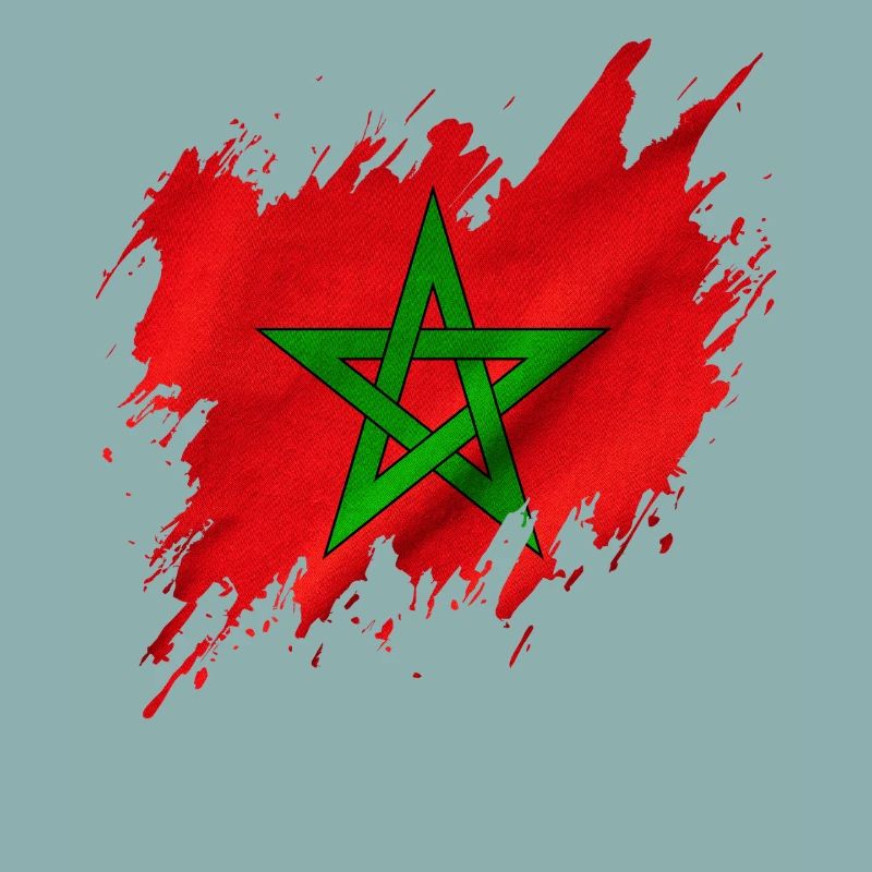 Drapeau du Maroc dans le style déchiré
