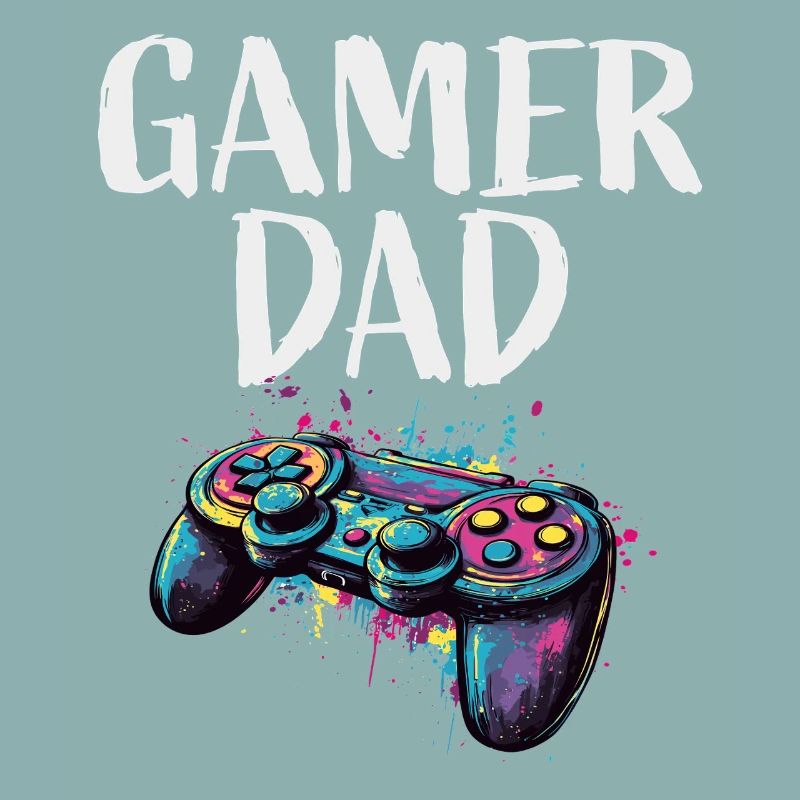 Gamer Dad Controller Color Explosion