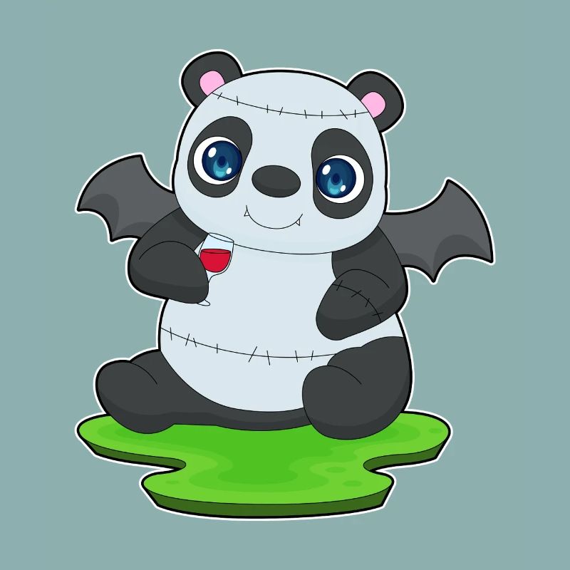 Panda Halloween Vampire