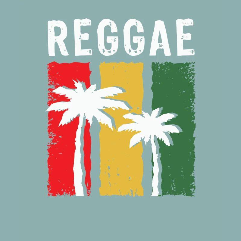 Palmiers reggae en bloc de couleurs rasta