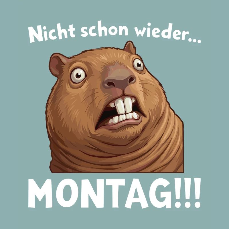 Capybara disant : Pas encore lundi !