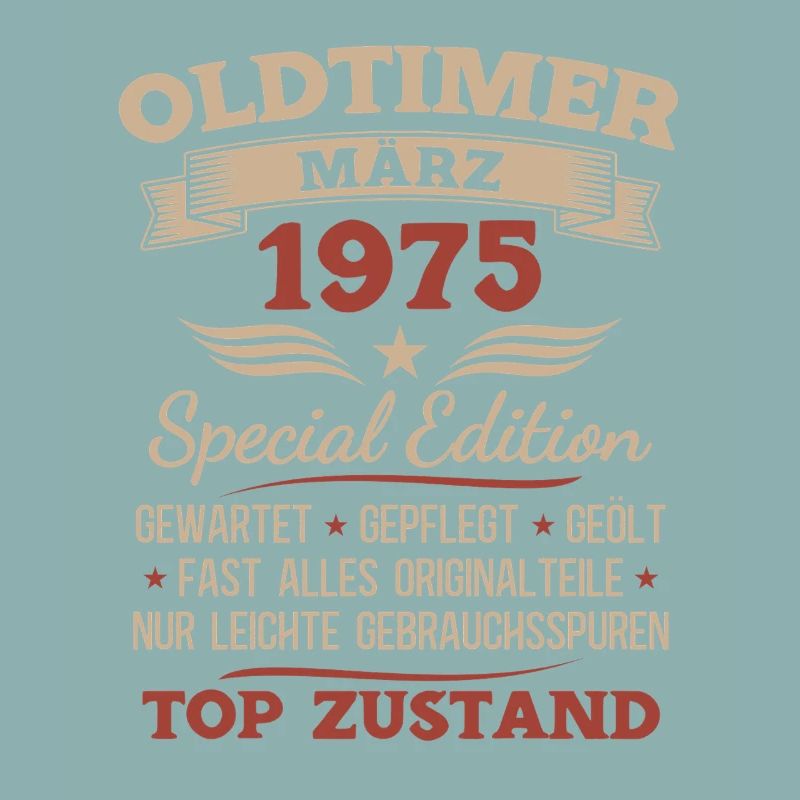 51. Geburtstag Geschenk Mann Oldtimer März 1975