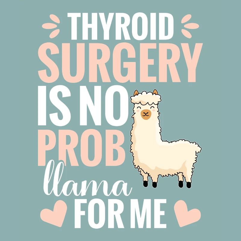  Thyroid Surgery Recovery Items Llama Fan Thyroid