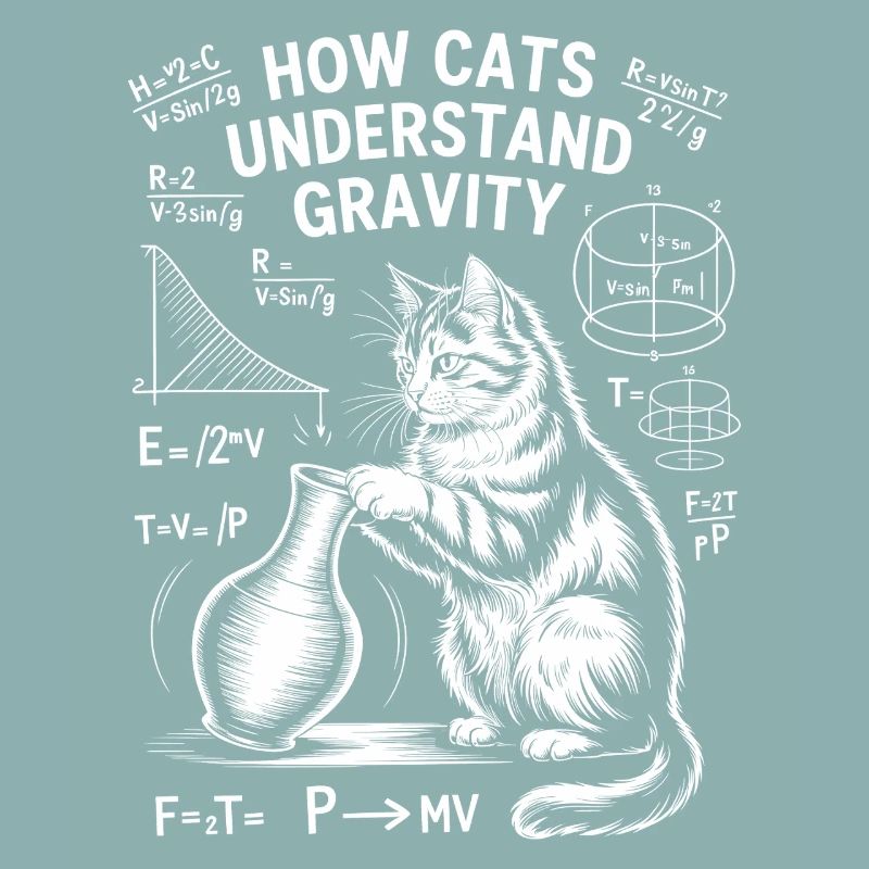 Dictions de chats de physique Blague de maths Cadeau de physique