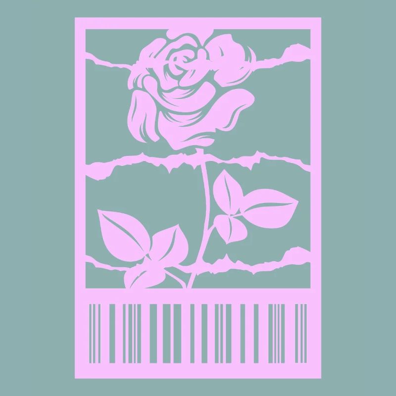 Gothic Rose Stacheldraht Strichcode Urban Style