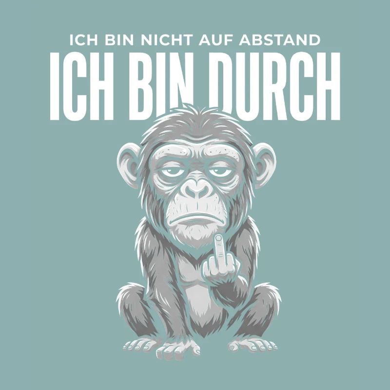 Affe Mittelfinger – Ich bin durch