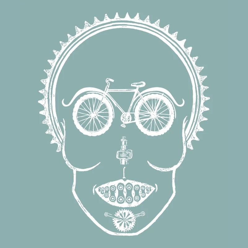 Conception d’illusion optique de crâne de vélo