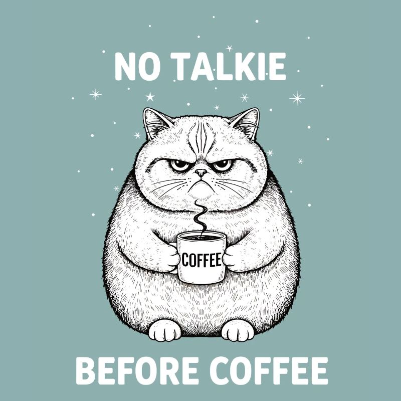 Pas de conversation devant un chat amateur de café