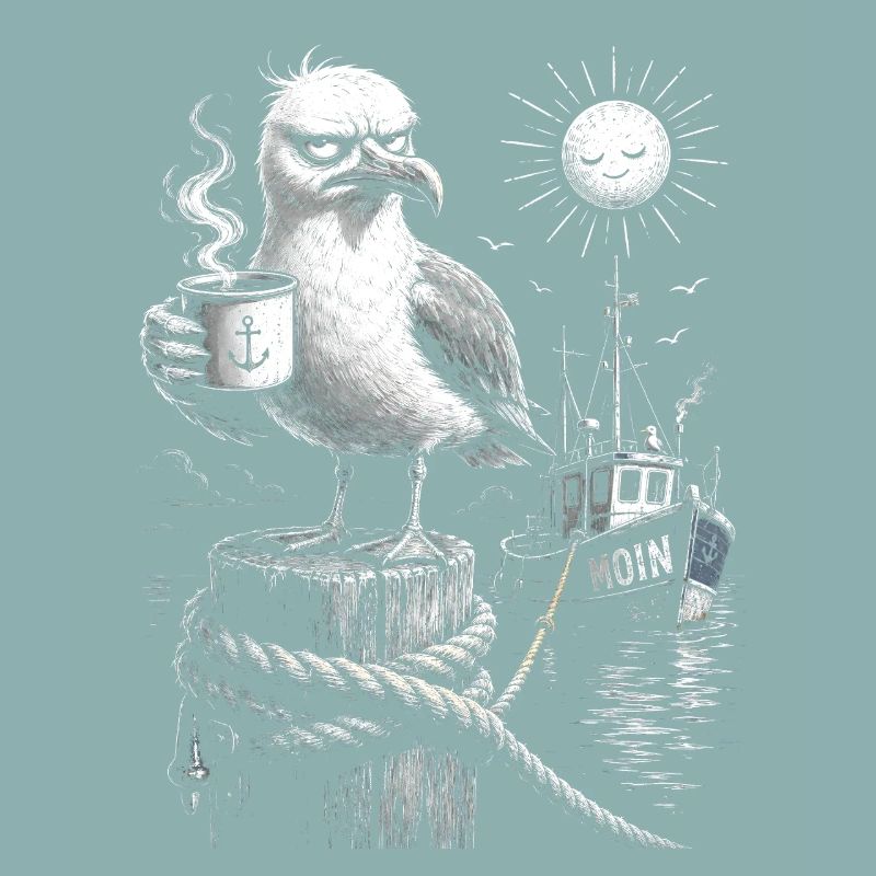 MOIN – Grummeliges Möwe mit Kaffee