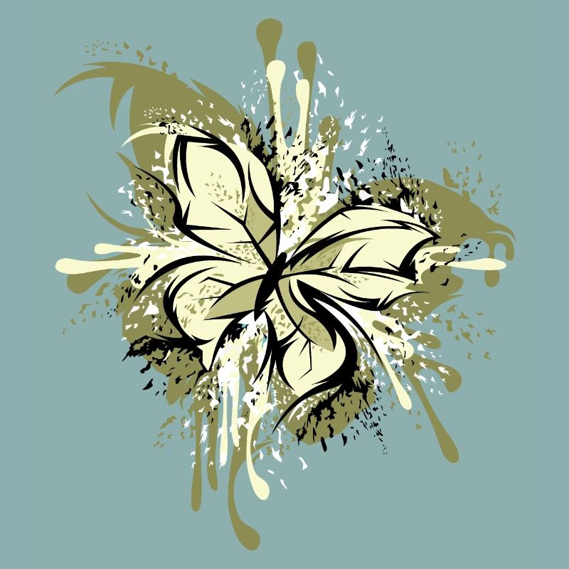 Papillon Abstrait Explosion Couleurs Graphique