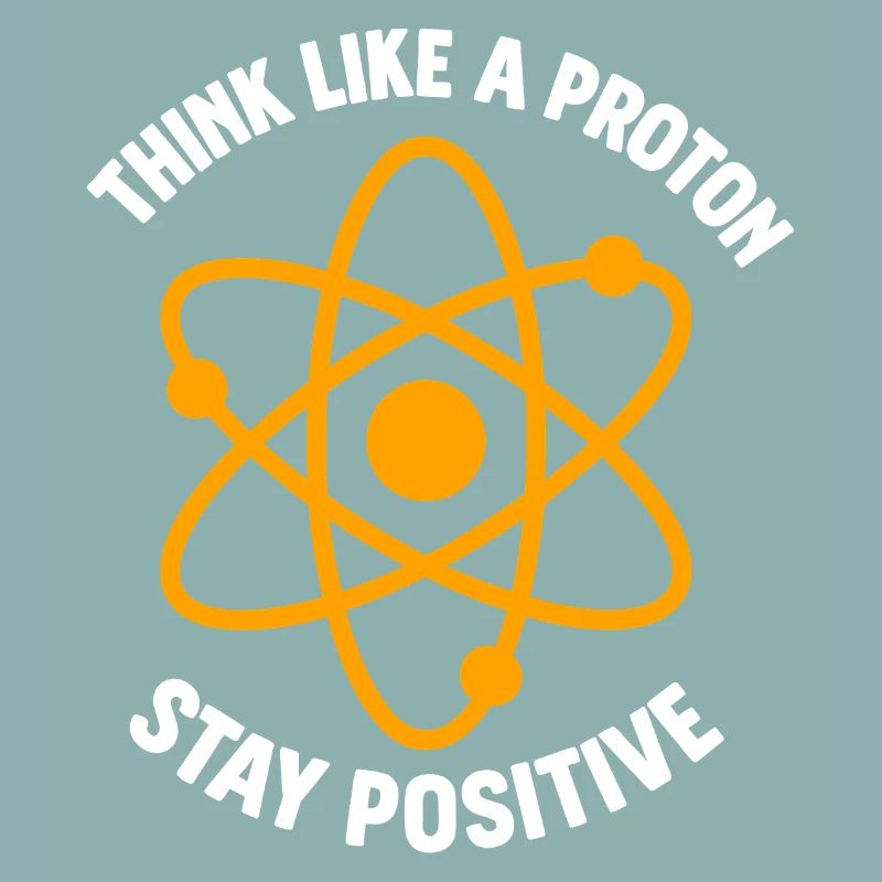 Proton Positive Thinking Atom Graphic