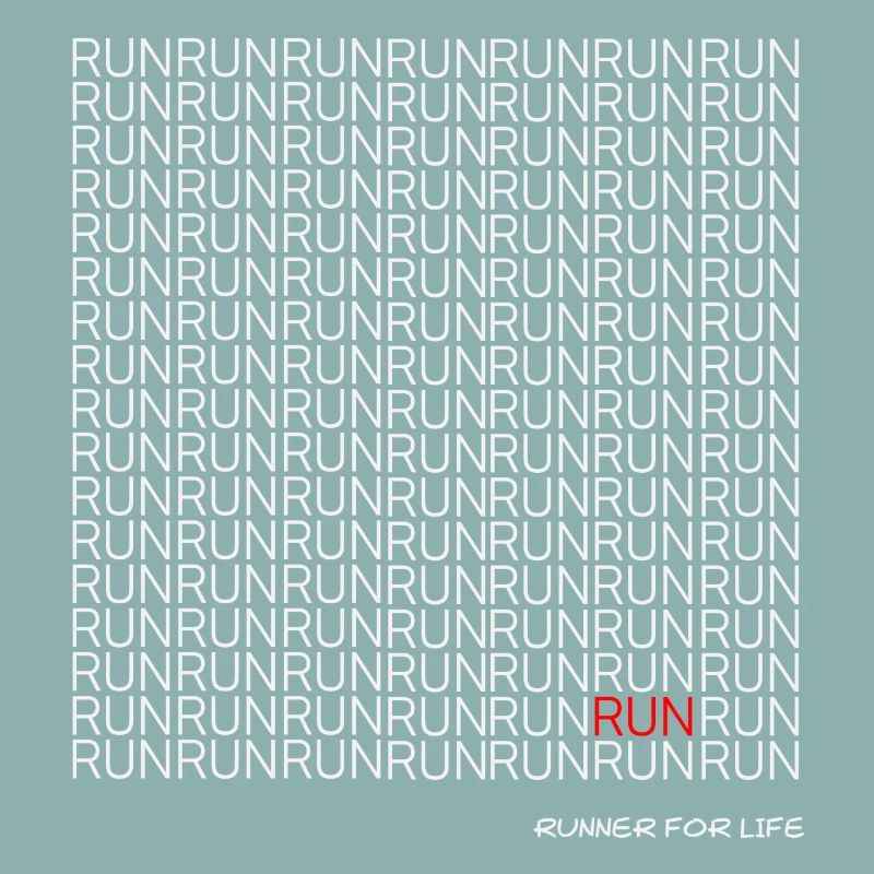 Run Run Run pattern with red accent