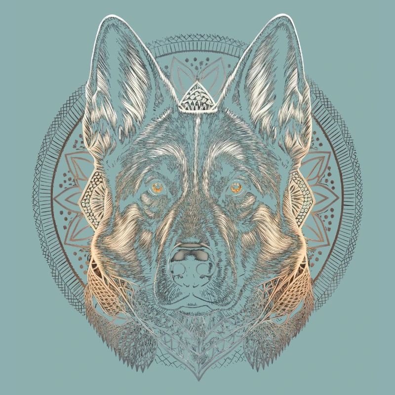 Deutscher Schäferhund Grafik Design