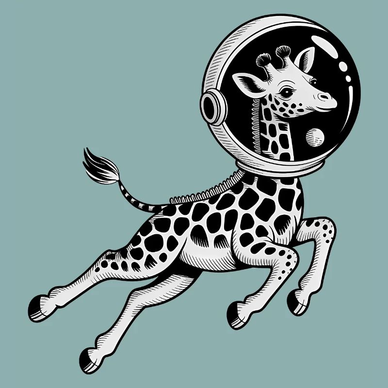 Girafe dans l'espace - Logo Cool Astonomy