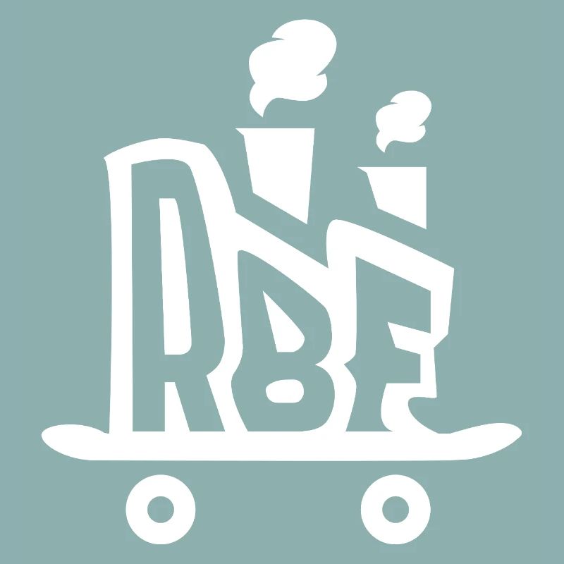 Rolling Board Factory Logo White