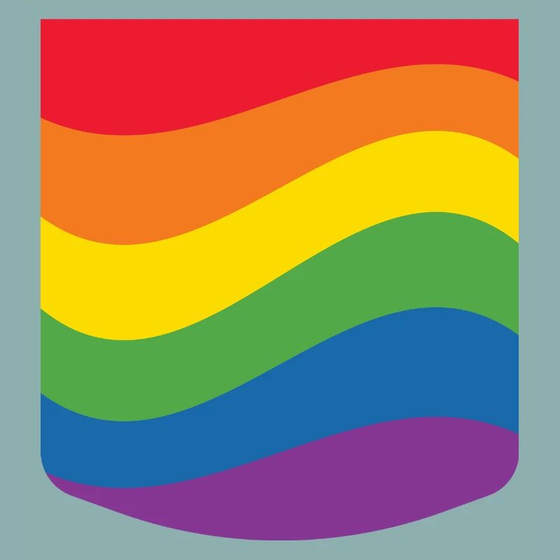 Rainbow Wave Pride Flag Minimal Design