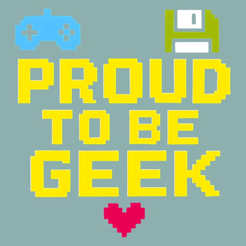 Stolzer Retro-Pixel-Geek