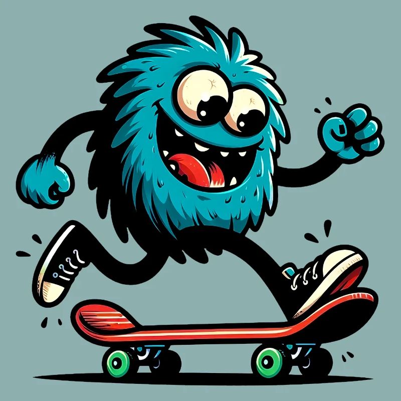 extraterrestre martien extraterrestre sur skateboard