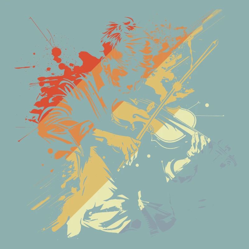 Retro Violin Player