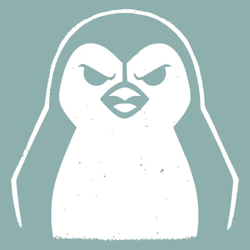 pinguin stencil grunge minimalistisch-vector Linux