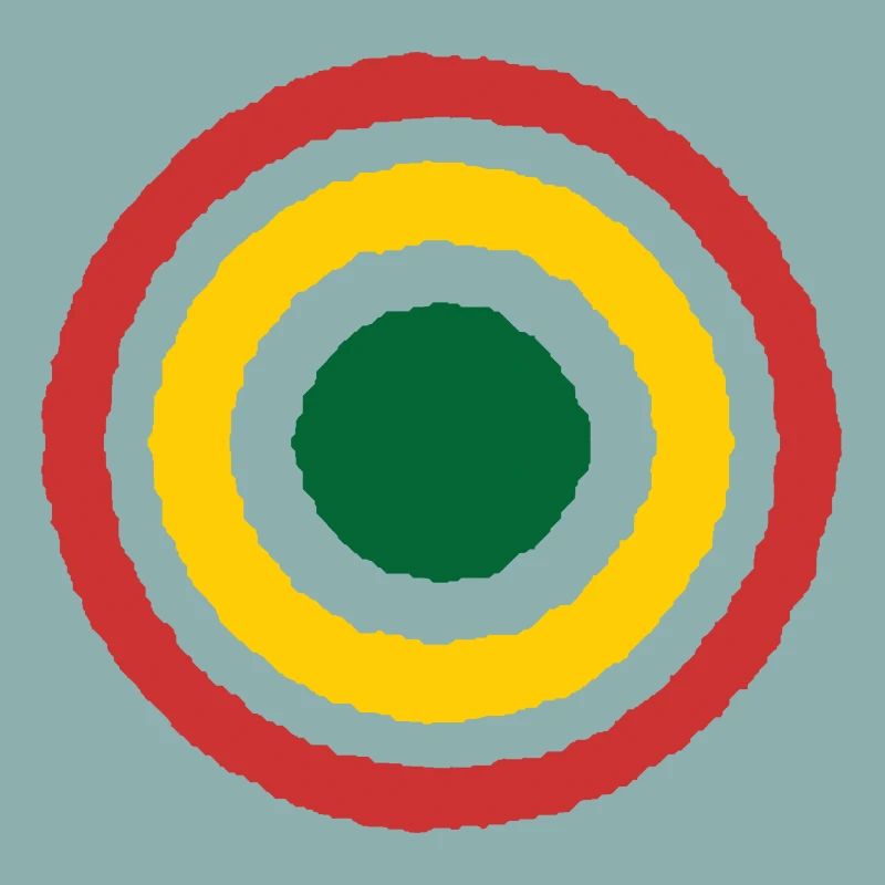 Abstract Concentric Reggae Circle Design