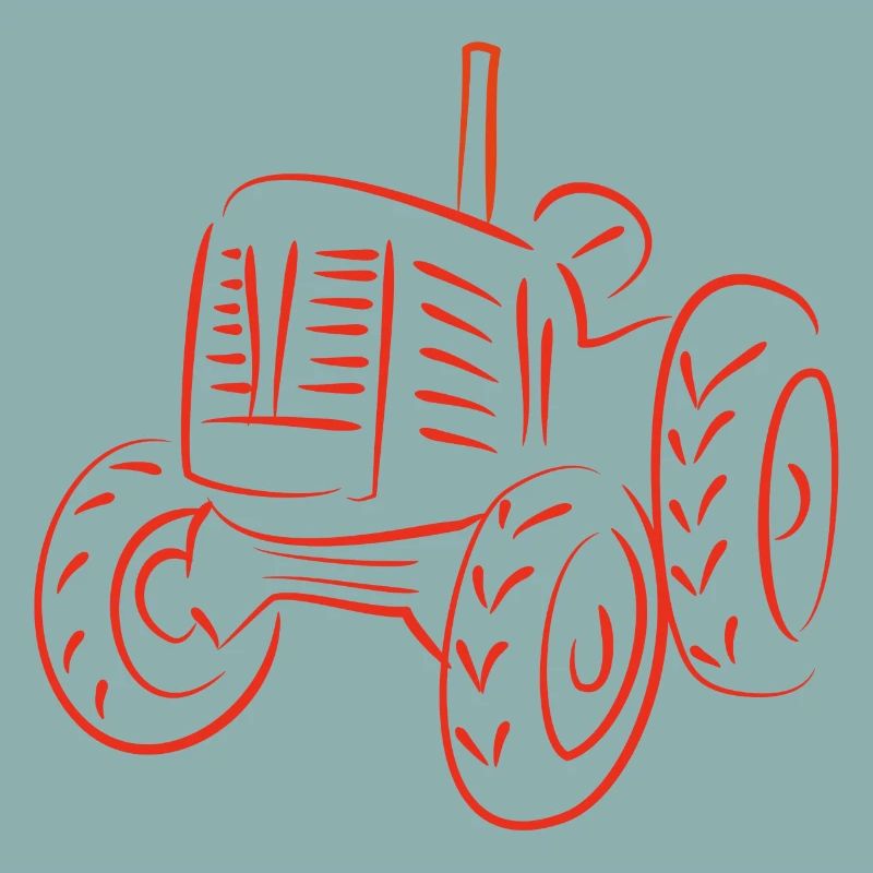 Conception de la silhouette d’un tracteur rustique