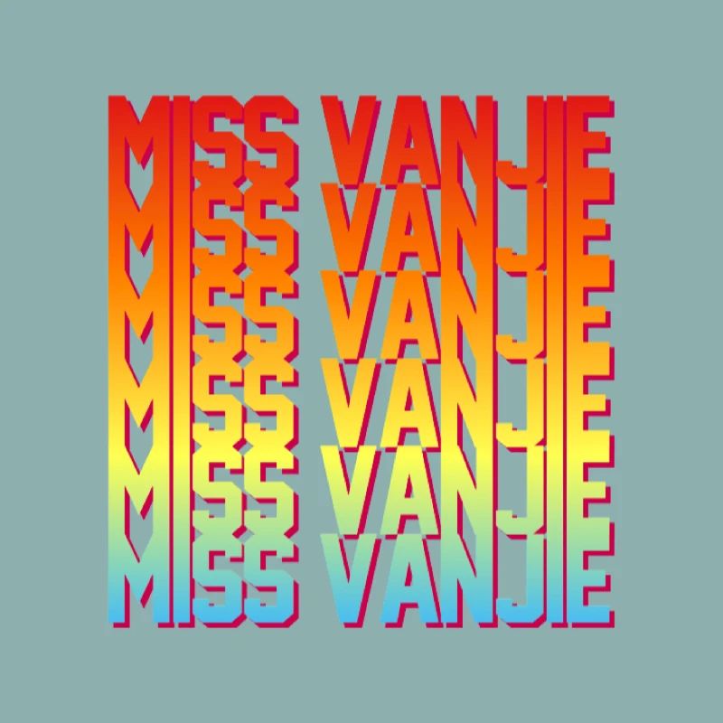 Fräulein Vanjie! Meme Regenbogenfarbe Text
