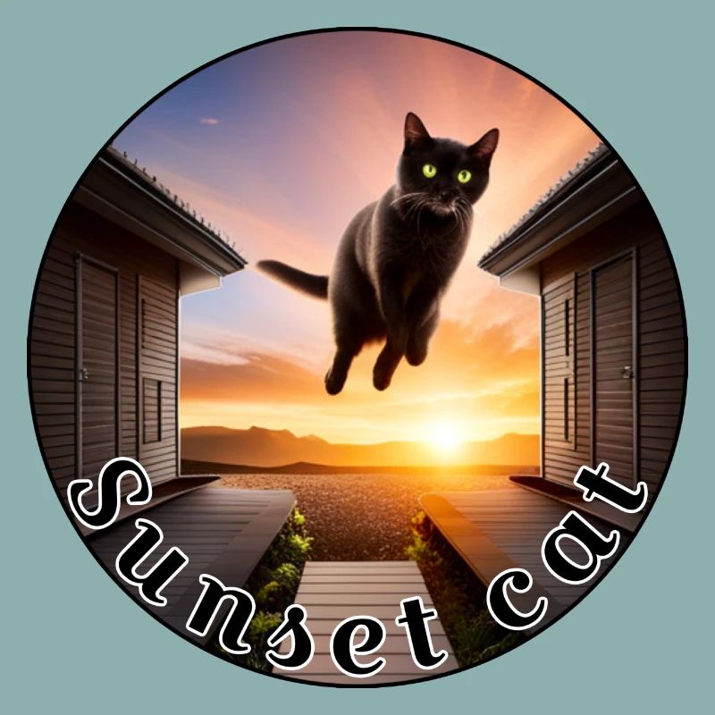Coucher de soleil chat 2