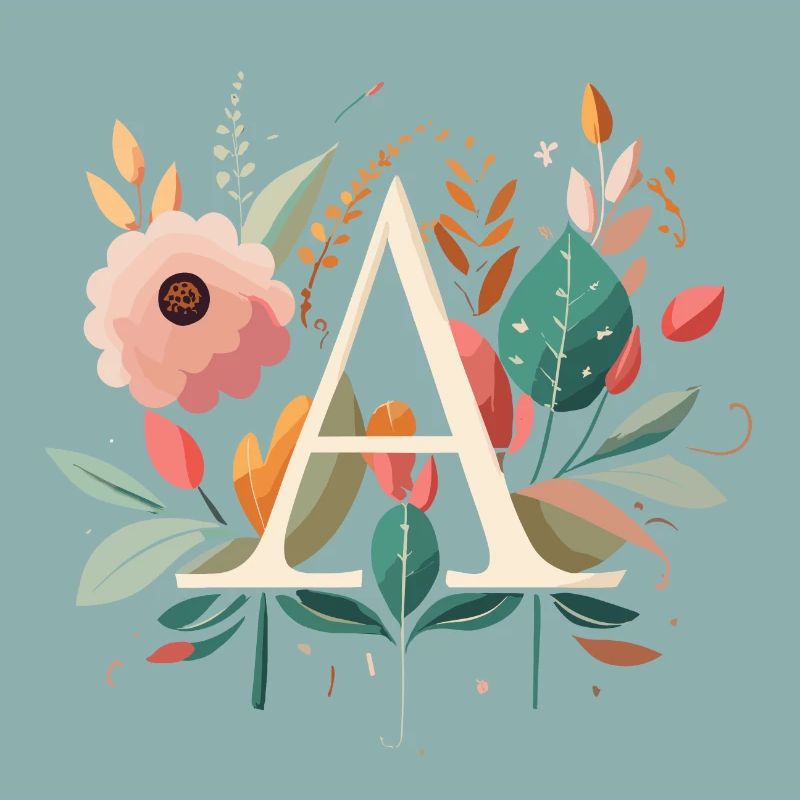 Une typographie avec des fleurs