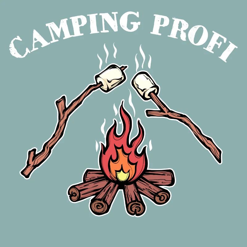 Déclaration de feu de camp de camping Randonneur de camping
