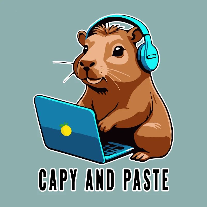Capybara mit Witz Capy and Paste