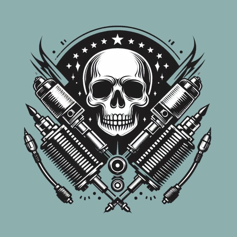Conception de crâne de motard 1