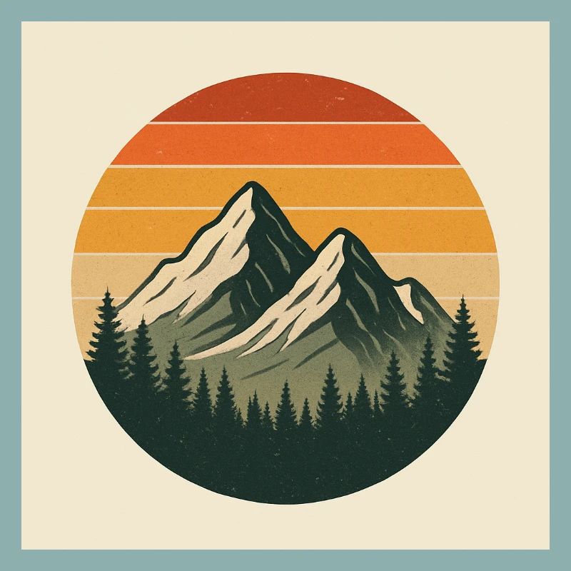 Sunset Summit Retro Circle