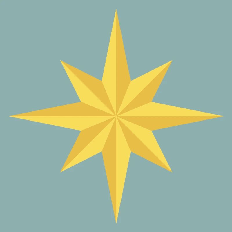 Étoile dorée à huit griffes