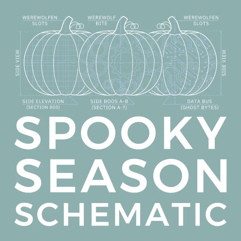 Spooky Season Schematic, Engineer Halloween tshirt