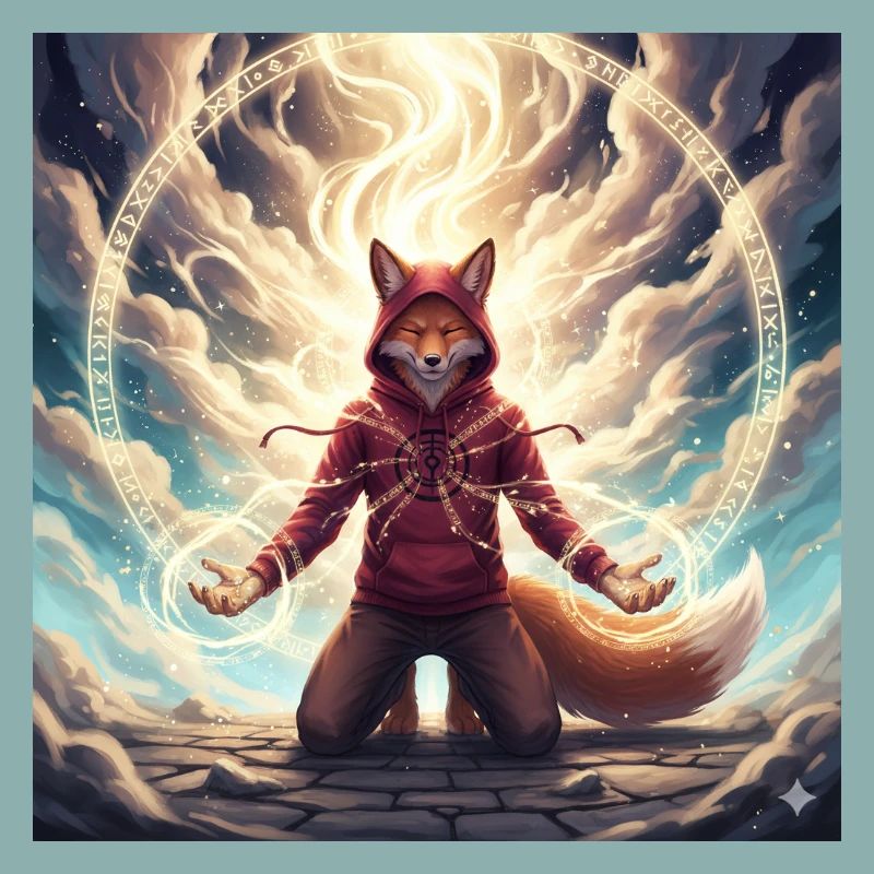 Fox in the Magic Circle Sweat à capuche